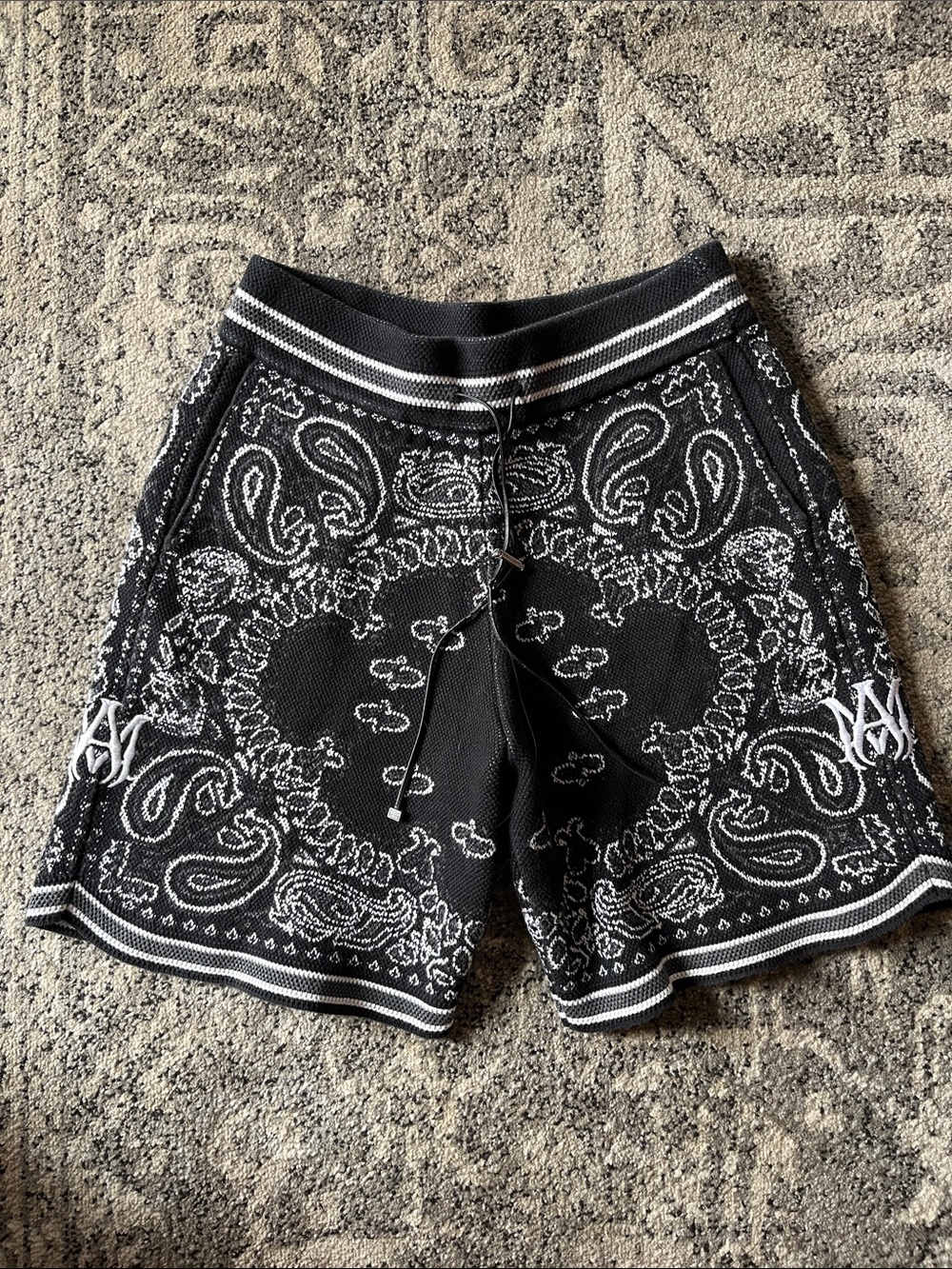 AMIRI Bandana Crochet Basketball Shorts